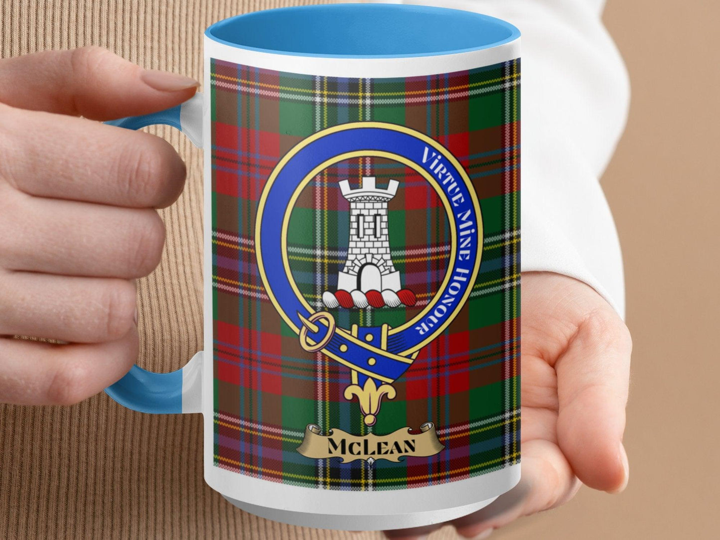 McLean Tartan Crest Clan Plaid Gift Mug - Living Stone Gifts