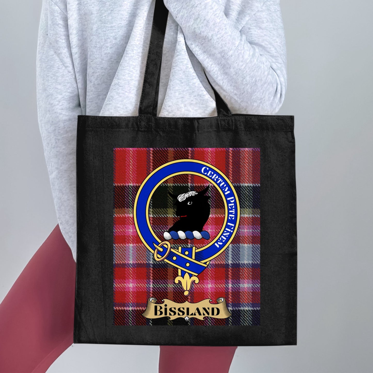 Bissland Clan Crest Scottish Tartan Tote Bag - Living Stone Gifts