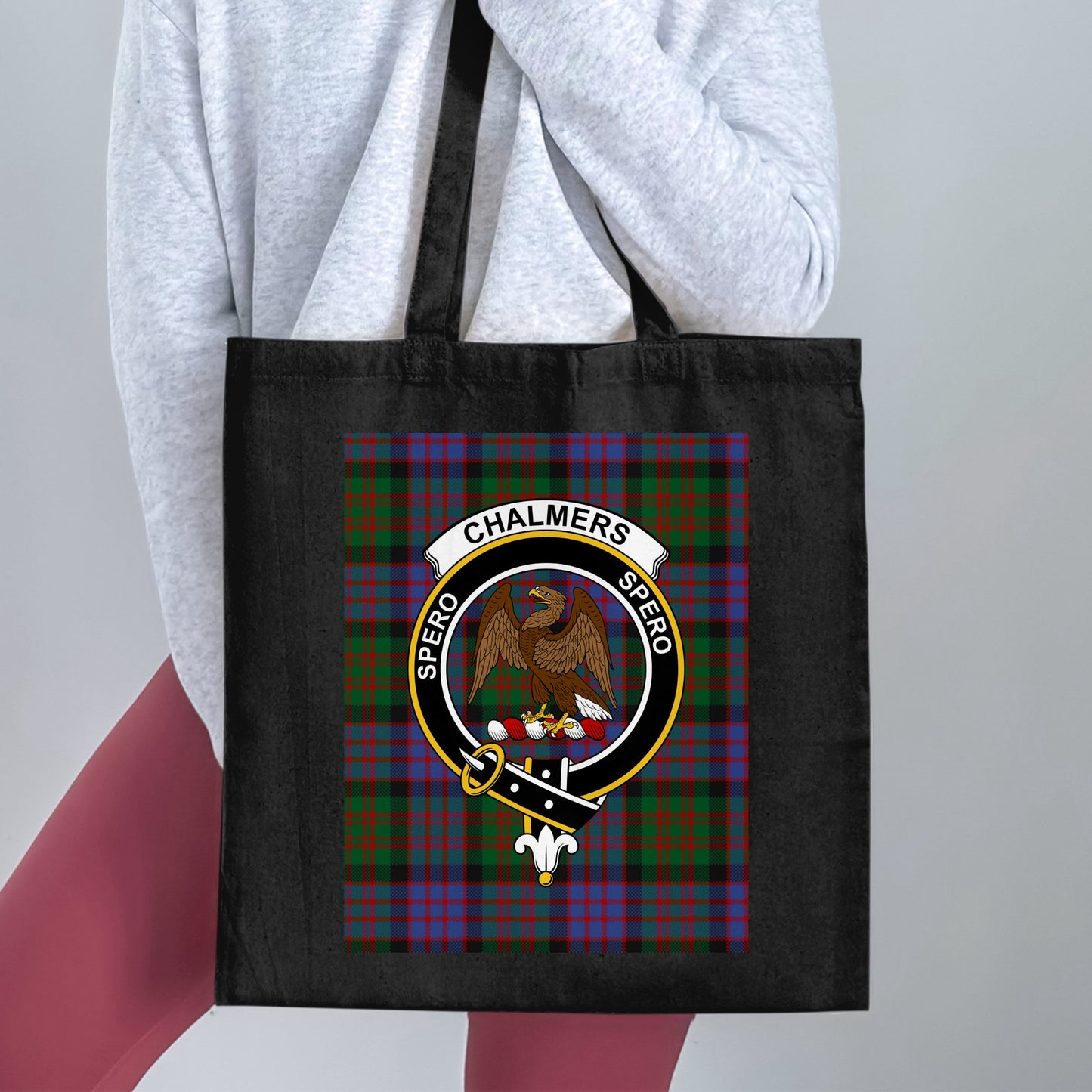 Spero Spero Chalmers Scottish Clan Tartan Tote Bag - Living Stone Gifts