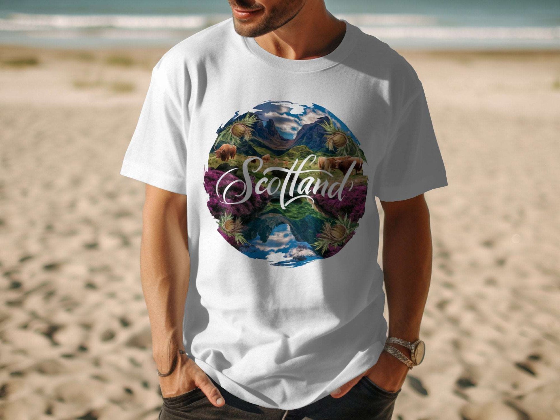 Beautiful Scenic Highlands of Scotland T-Shirt - Living Stone Gifts