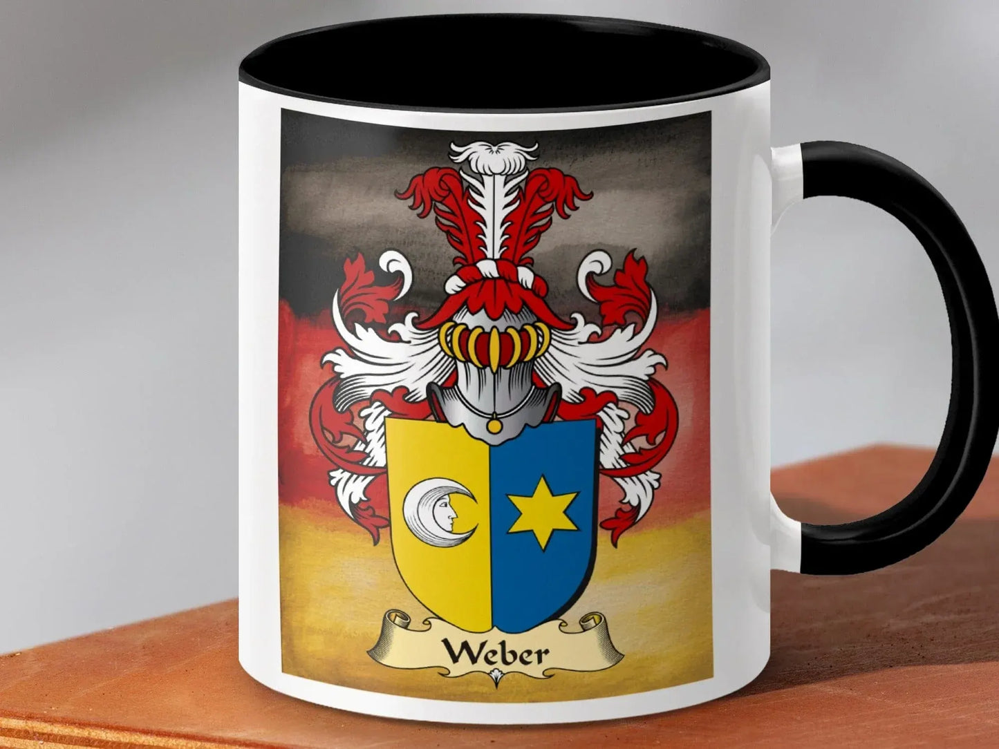 Family Crest Design Mug with Custom Name Product Type