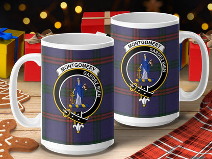 Montgomery Scottish Clan Crest Tartan Mug - Living Stone Gifts