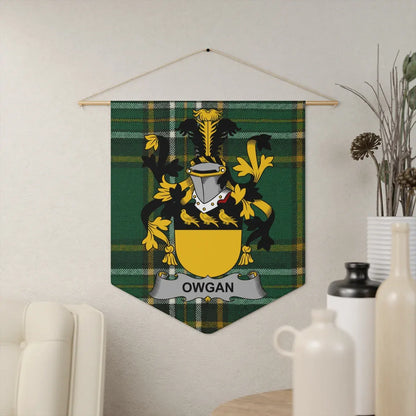 Owgan Family Crest Tartan Shield Wall Hanging product