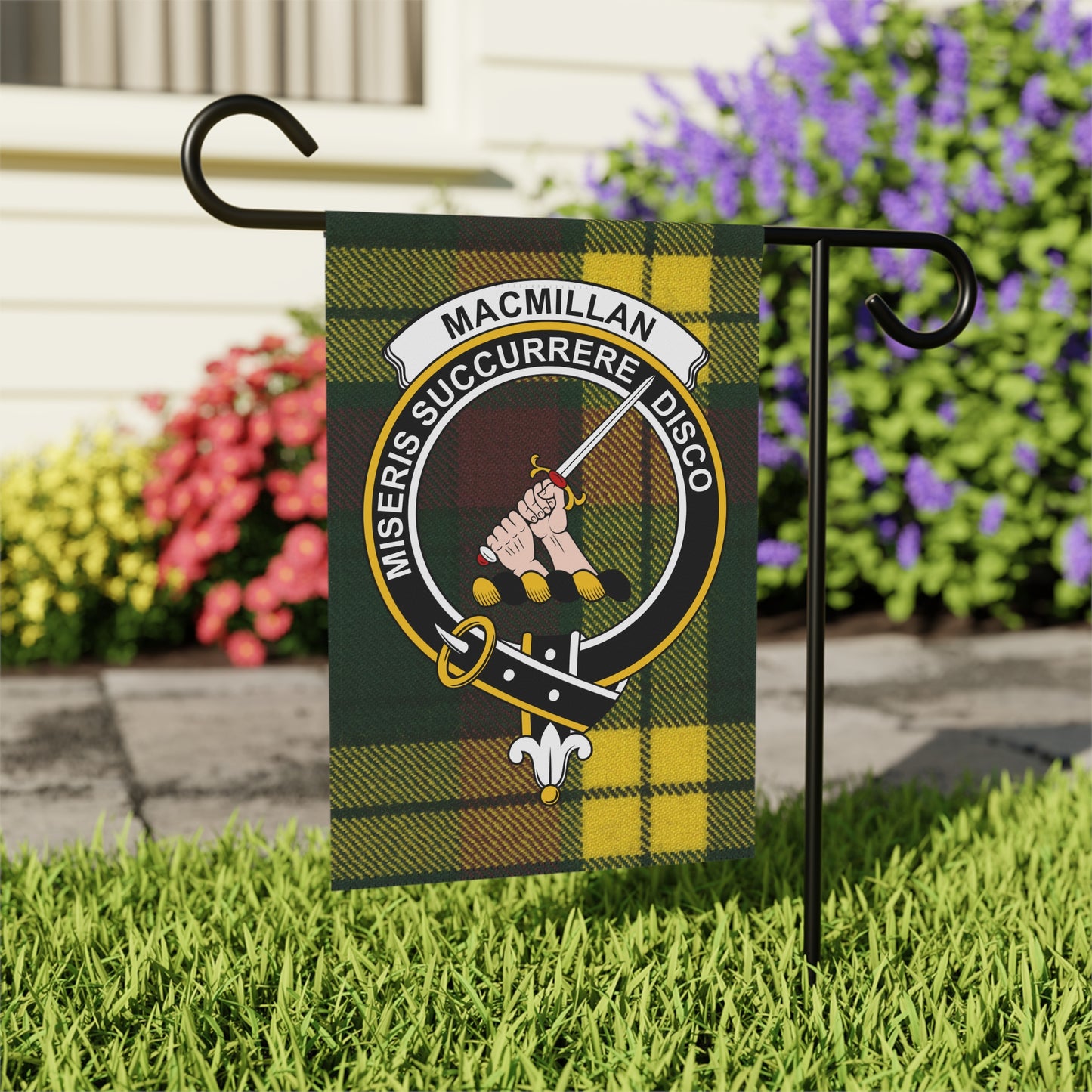 MacMillan Clan Scottish Tartan Crest Garden Flag