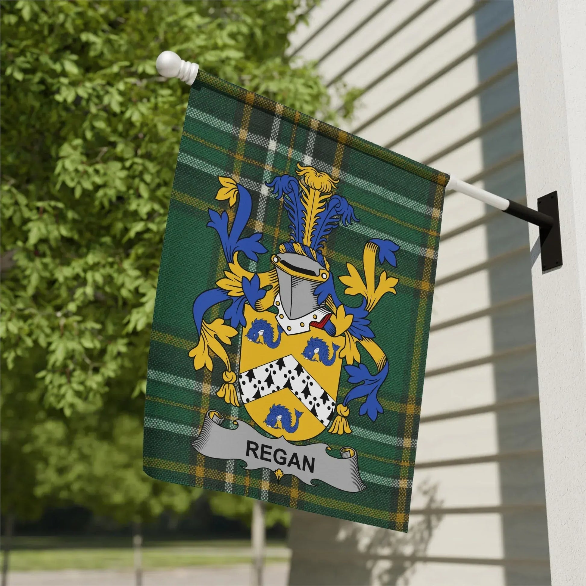 Personalized Regan Family Crest Garden Flag product