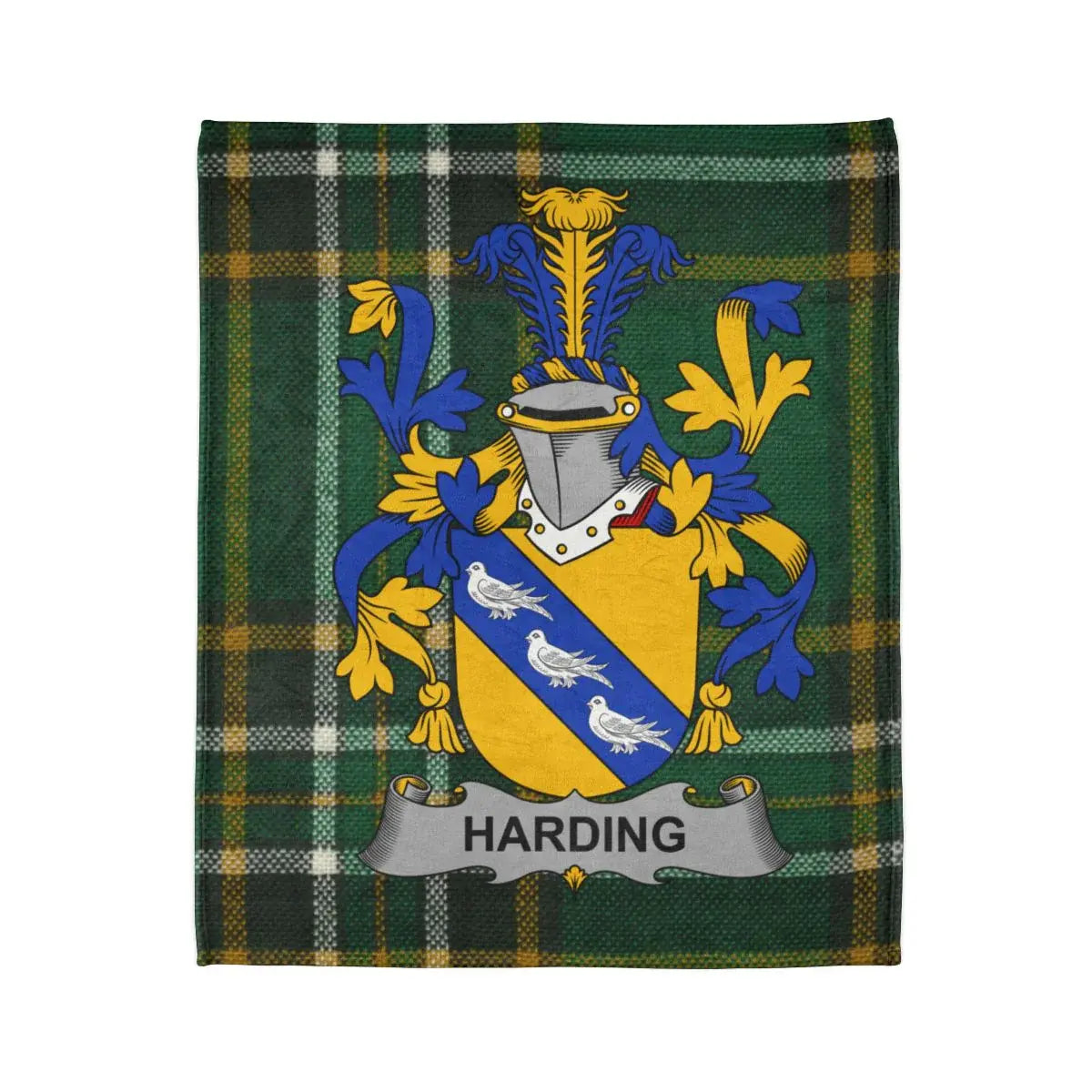 Harding Family Crest Tartan Soft Blanket product