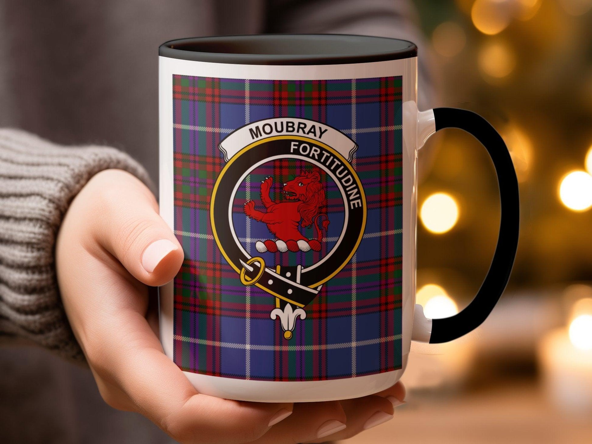 Moubrai Clan Crest and Tartan Design Mug - Living Stone Gifts