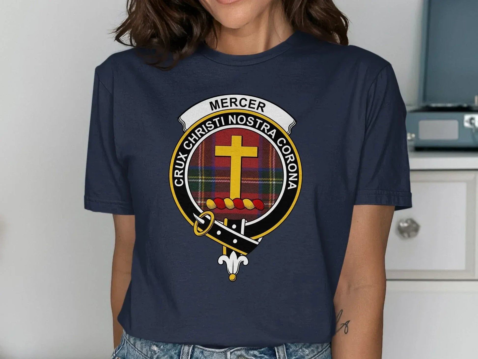 Mercer Crux Christi Nostra Corona Tartan Shirt product