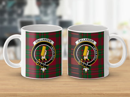 Callander Scottish Tartan Crest Design Mug - Living Stone Gifts