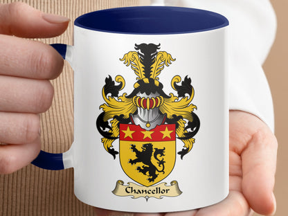 Clan Chancellor Scottish Coat of Arms Accent Mug - Living Stone Gifts