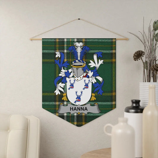 Heraldic Family Name Crest Plaid Tapestry product