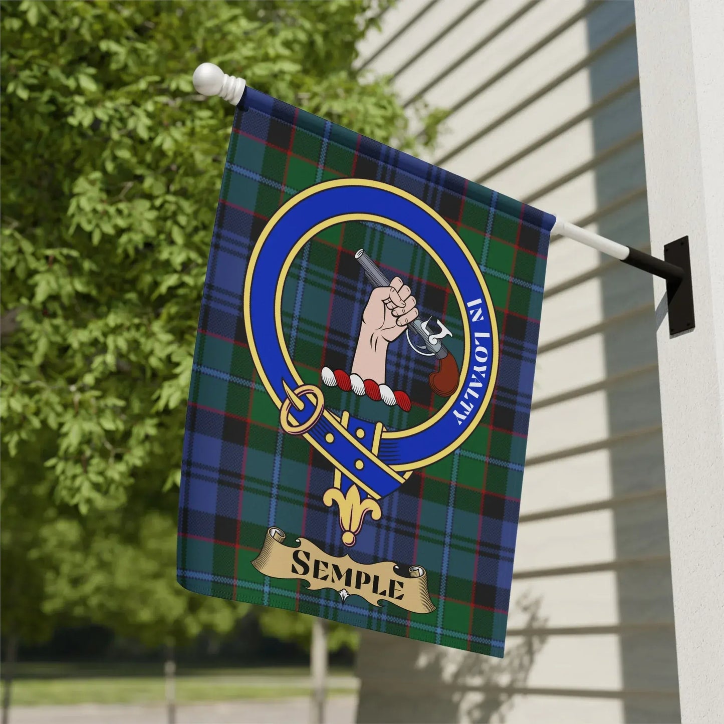Semple Scottish Clan Crest Plaid Flag product