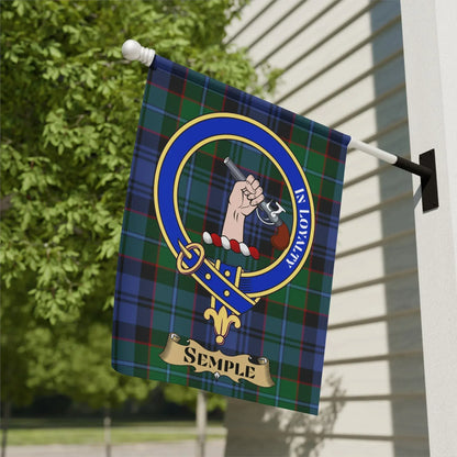 Semple Scottish Clan Crest Plaid Flag product