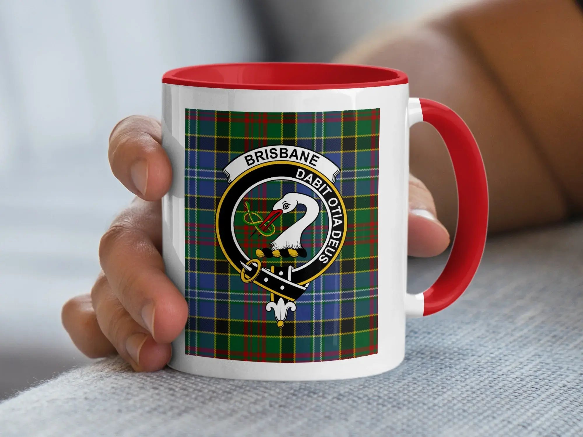 Brisbane Dabit Ota Deus Clan Crest Tartan Mug