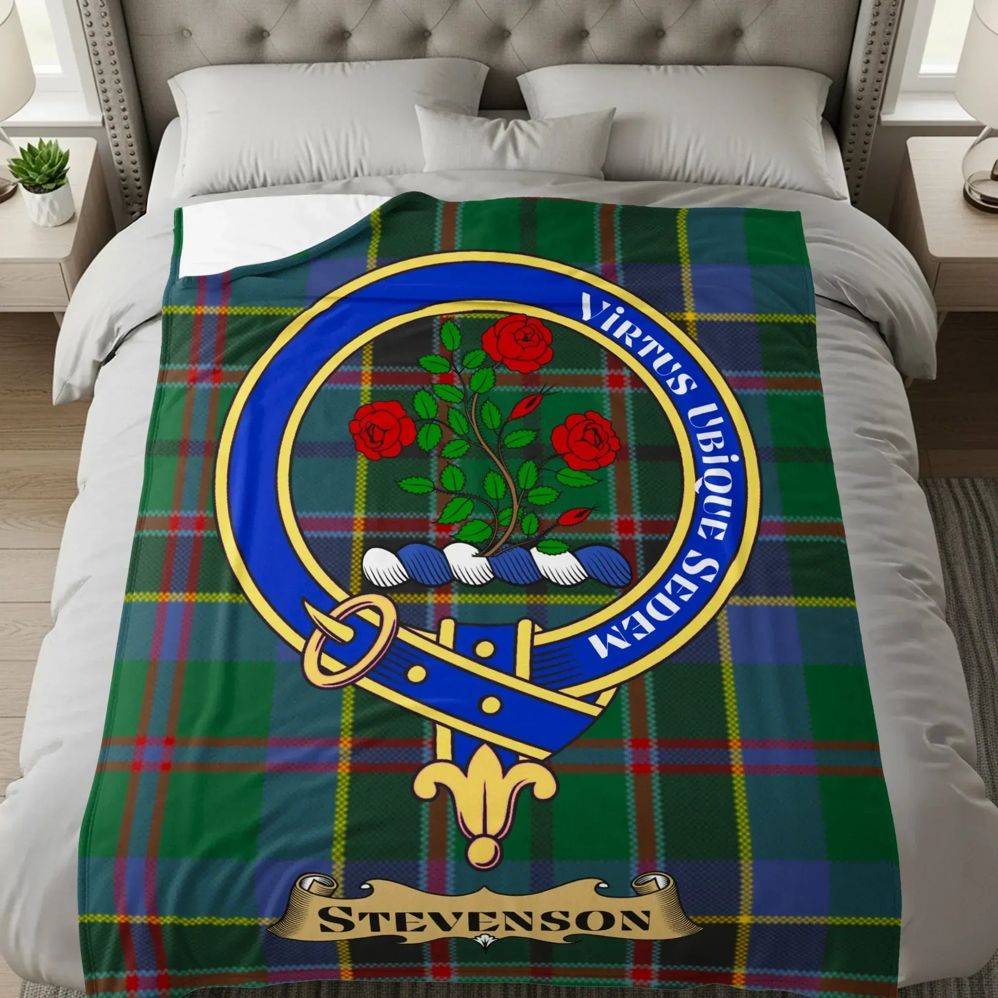 Custom Clan Stevenson Tartan Blanket product