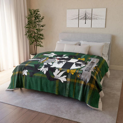 Sullivan Surname Irish Coat Of Arms Tartan Blanket