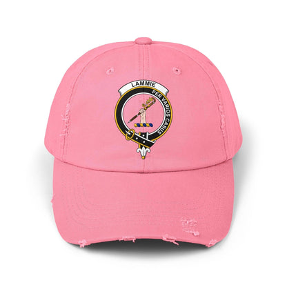 Lammie Clan Crest Scottish Distressed Baseball Cap - Celtic Ancestry Gifts