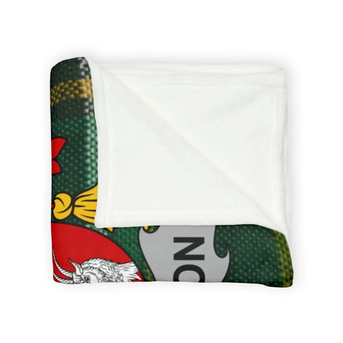 Lion and Crown Detailed Green Print Blanket product type