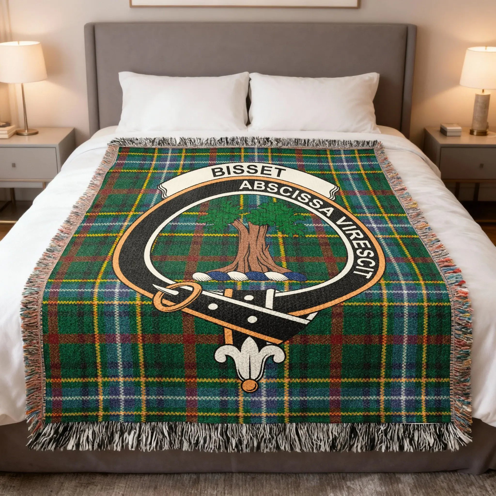 Bisset Abscissa Virescit Plaid Blanket for Home Decor