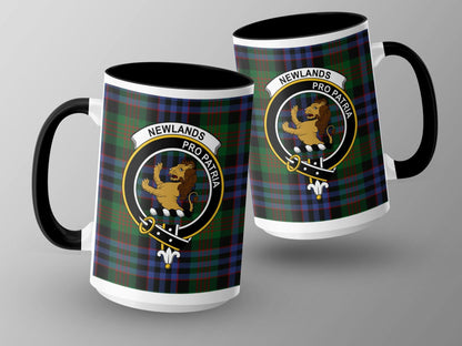 Newlands Scottish Clan Crest Tartan Design Mug - Living Stone Gifts