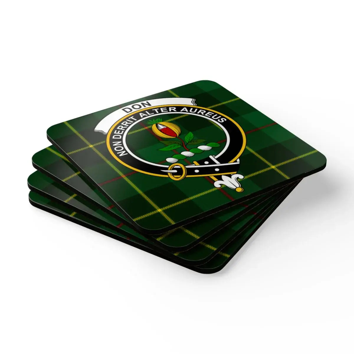 Clan Crest Tartan Design Coasters Set of Four product