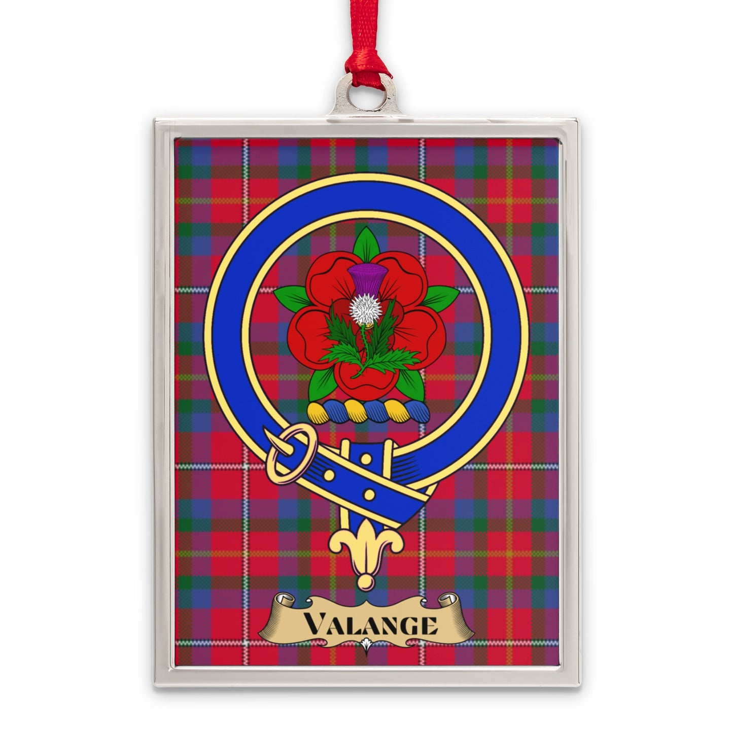 Scottish Plaid Design Clan Crest Valange Ornament product