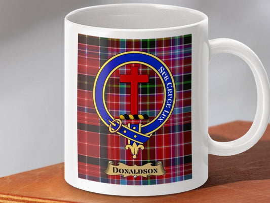 Donaldson Tartan Clan Crest Shield Mug product