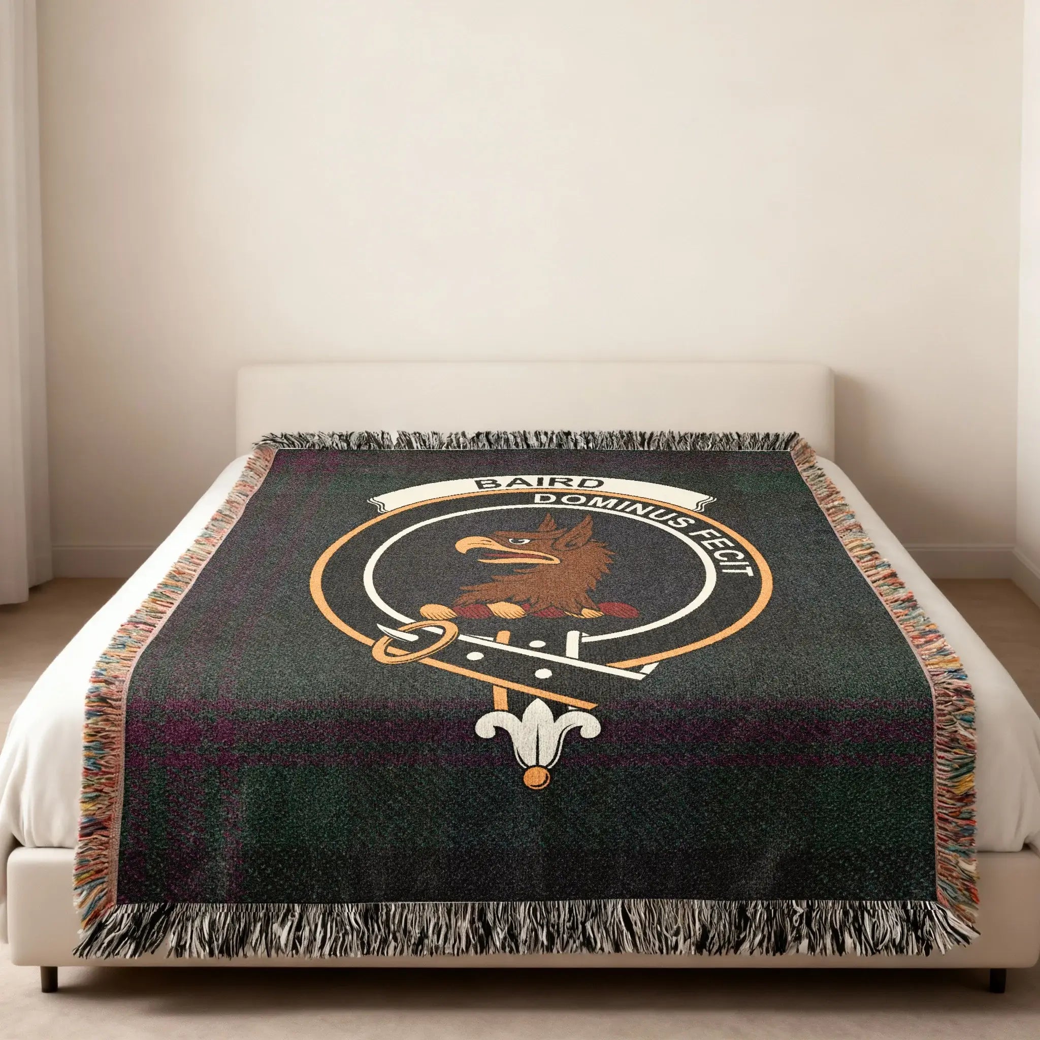 Baird Dominus Fecit Tartan Crest Decorative Blanket