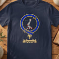 Thurburn Scottish clan crest T-shirt in Navy