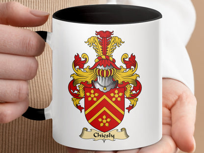 Chiesly Scottish Clan Coat of Arms Accent Coffee Mug - Living Stone Gifts