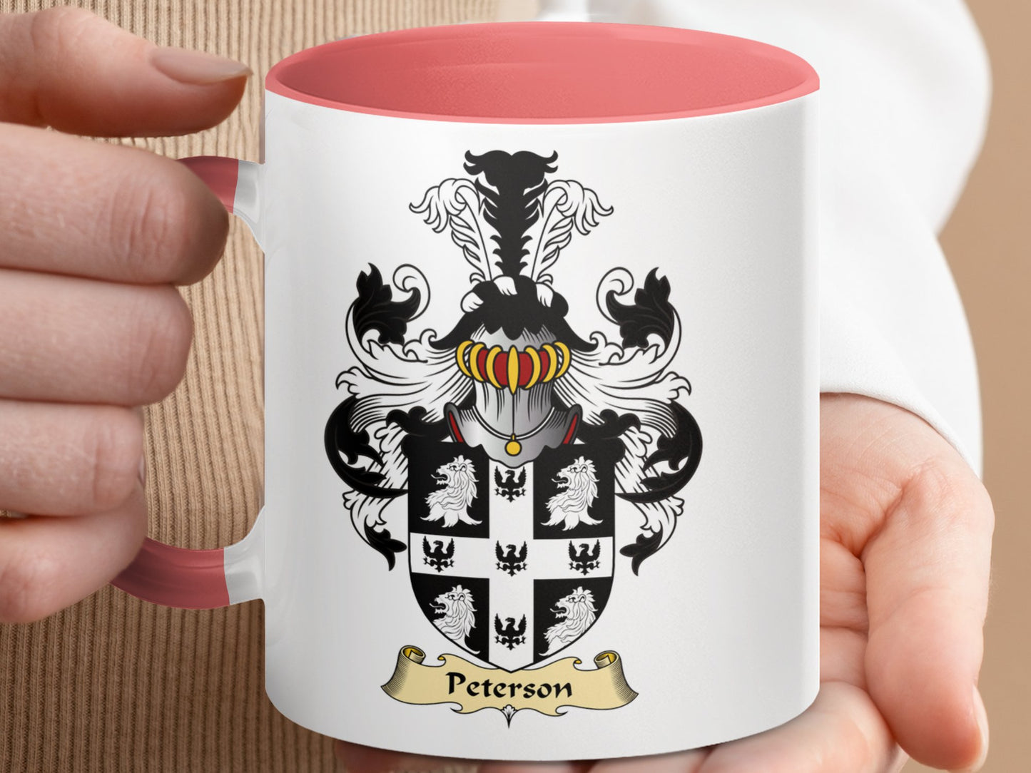 Scottish Clan Surname Peterson Coat of Arms Mug - Living Stone Gifts