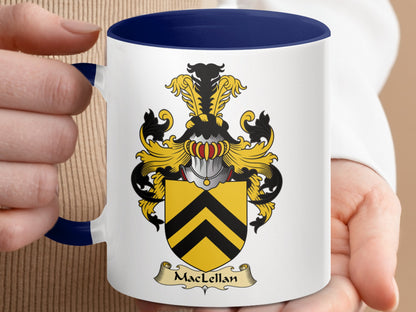 MacLellan Family Scottish Heraldic Emblem Coffee Mug - Living Stone Gifts