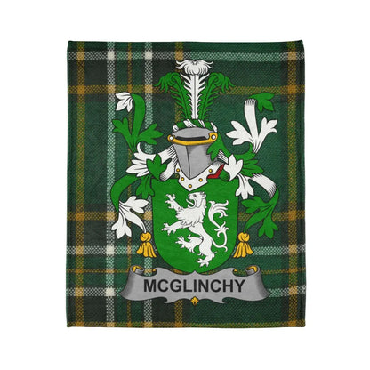McGlinchy Family Crest with Tartan and Lion product type