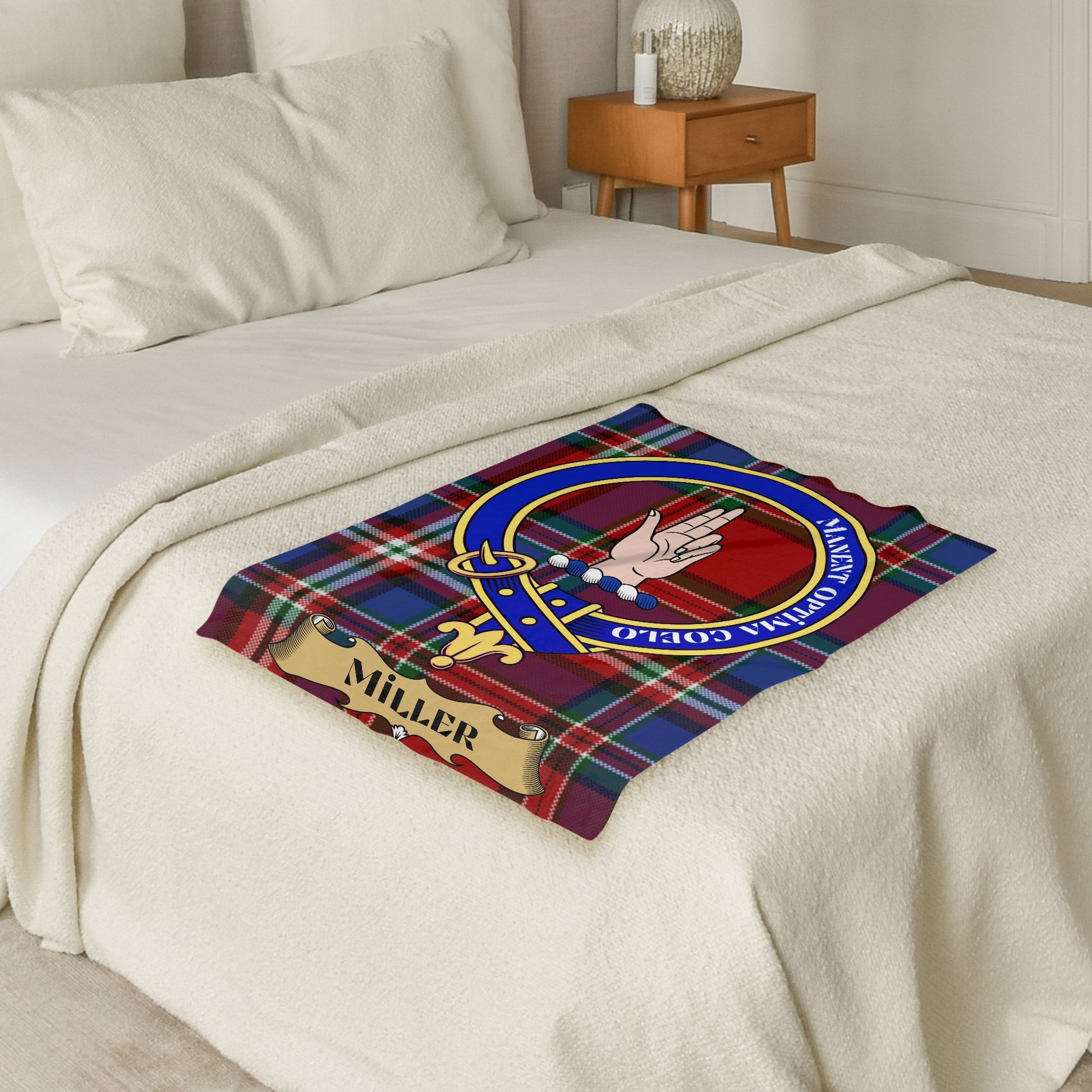 Scottish Clan Miller Tartan Throw Blanket - Living Stone Gifts