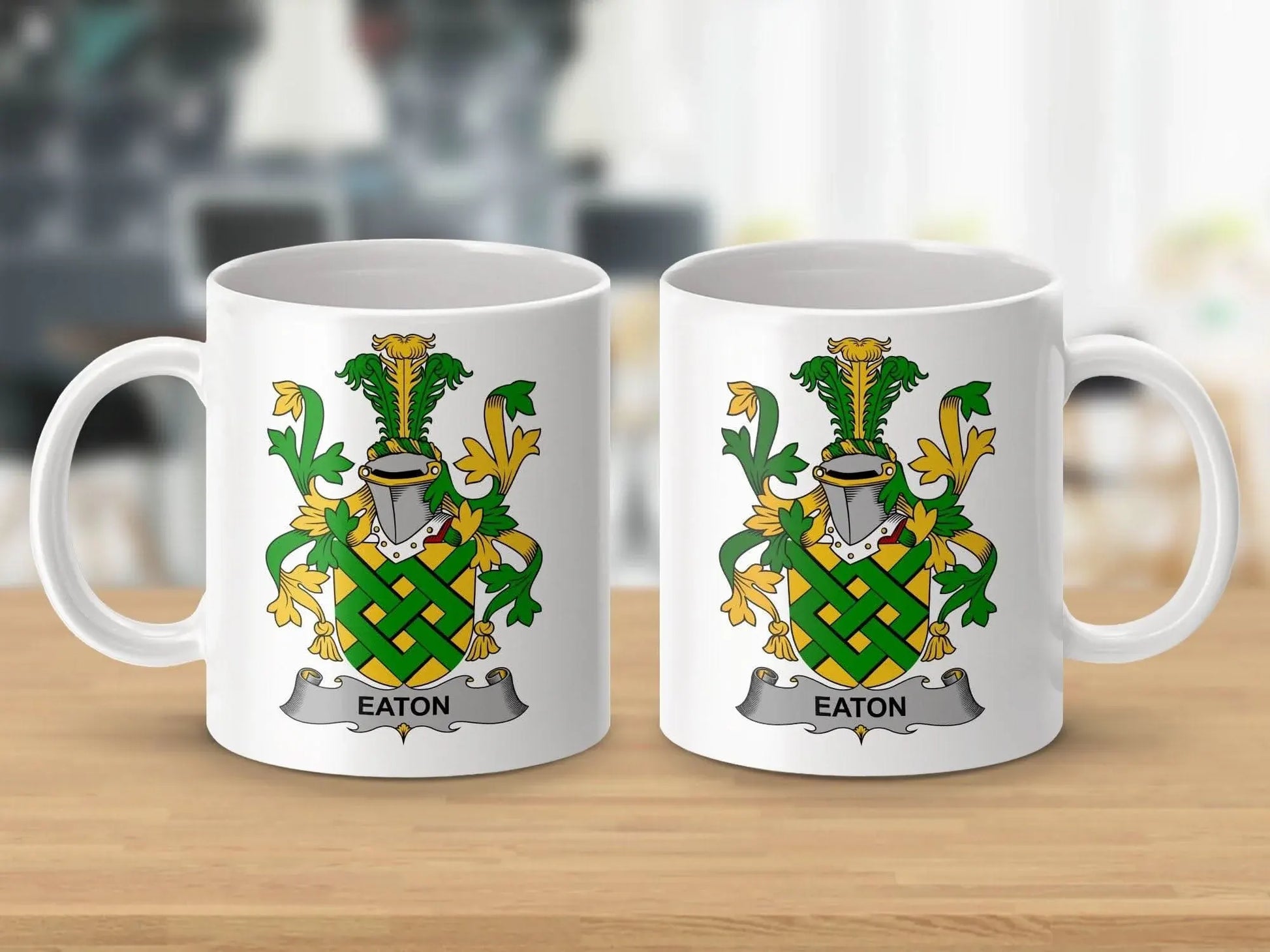 Eaton Surname Irish Family Crest Mug - Celtic Ancestry Gifts