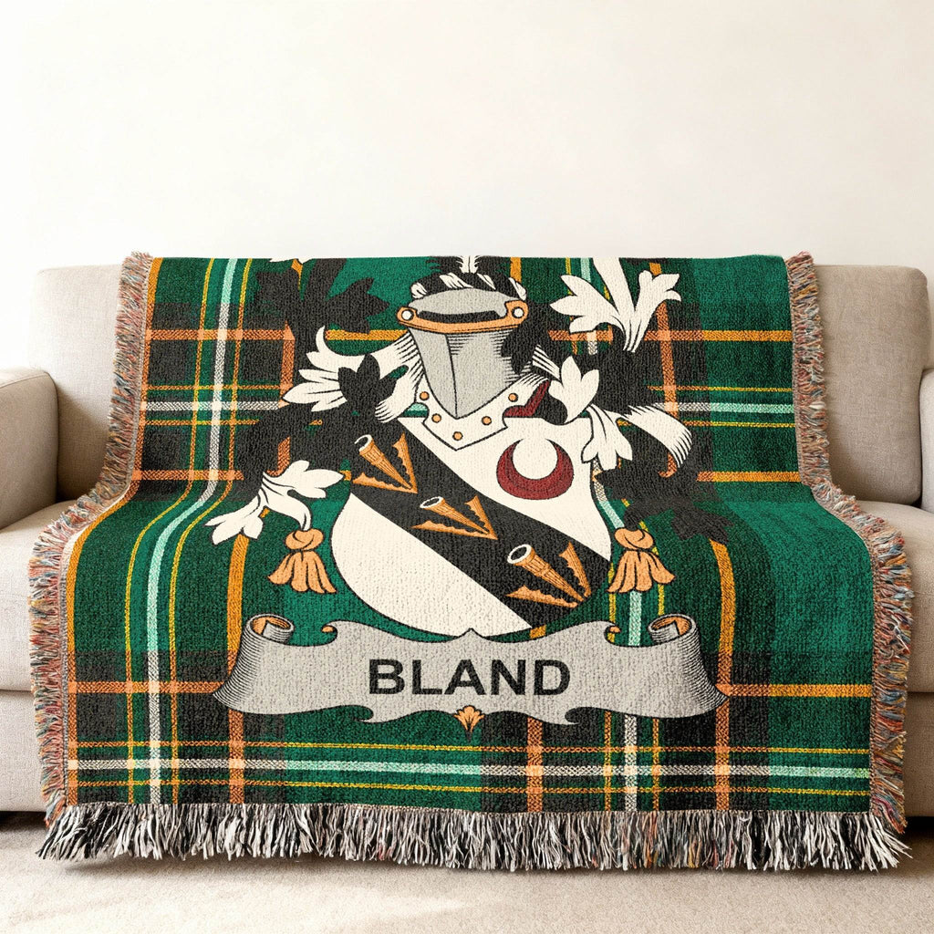 Bland Family Crest Plaid Green Black Orange product type
