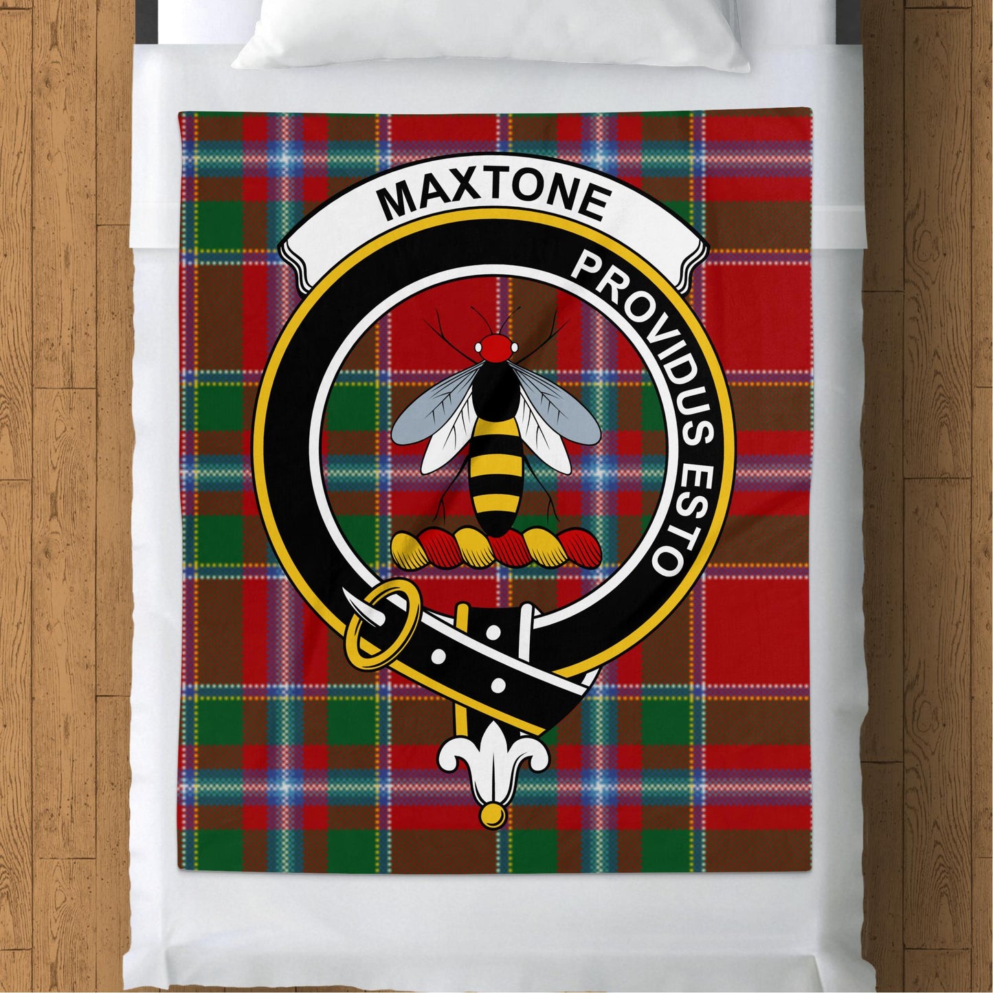 Scottish Clan Maxtone Tartan Throw Blanket - Living Stone Gifts