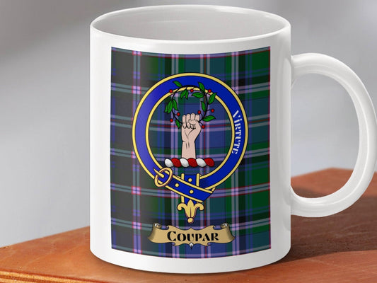 Coupar Tartan Mug with Clan Crest Design product type