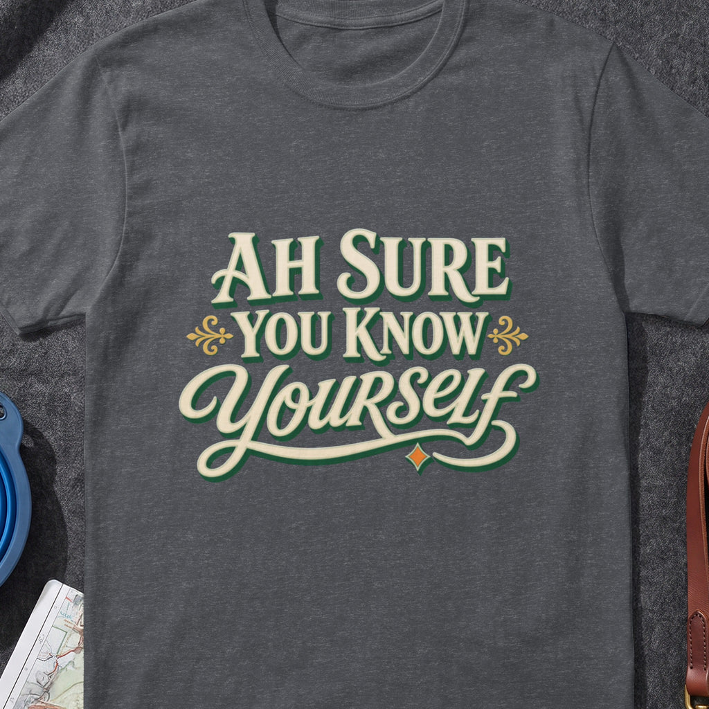 Ah Sure You Know Yourself Irish graphic T-shirt in Dark Heather Grey