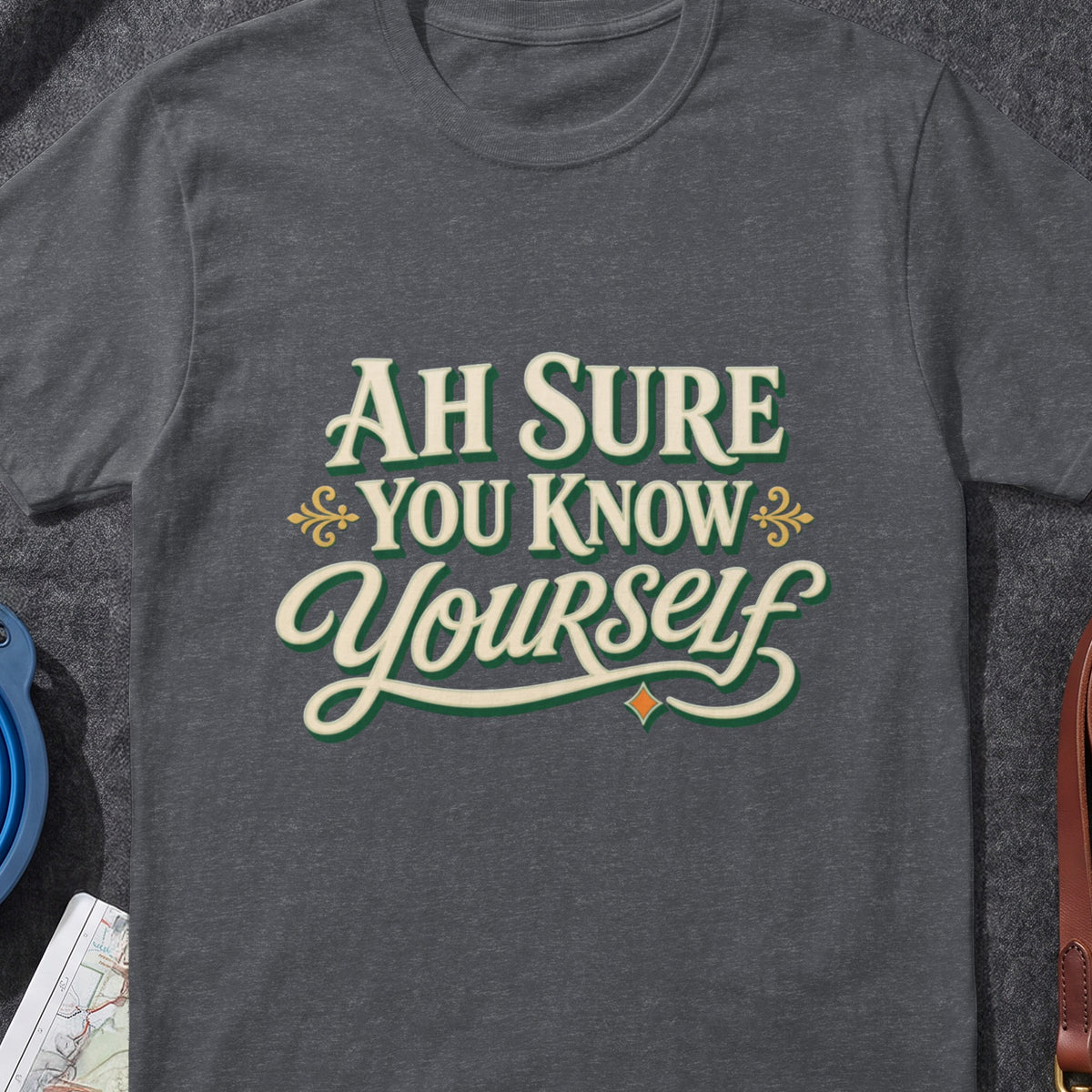 Ah Sure You Know Yourself Irish graphic T-shirt in Dark Heather Grey