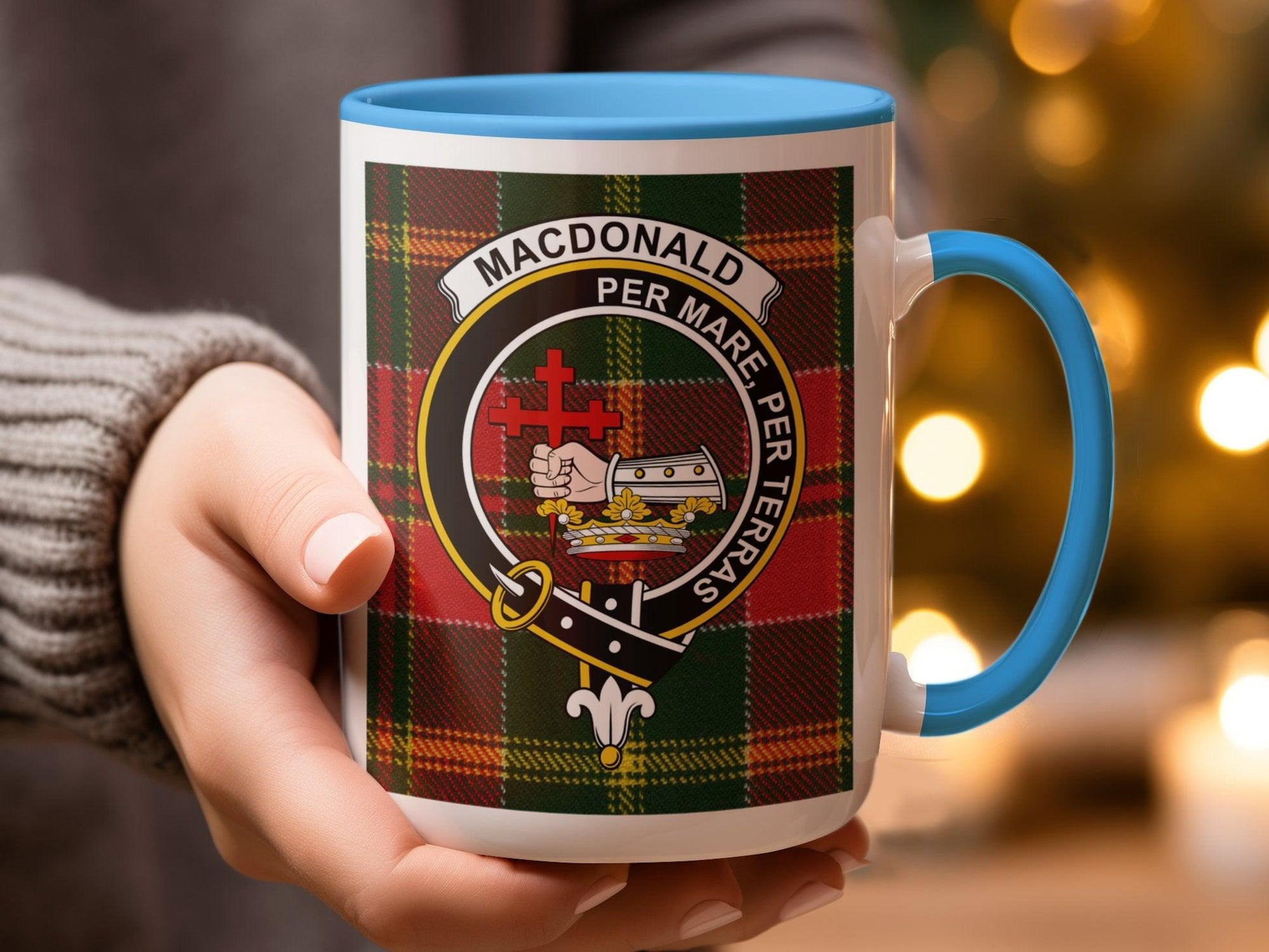 Scottish Clan Macdonald Crest Tartan Plaid Design Mug - Living Stone Gifts