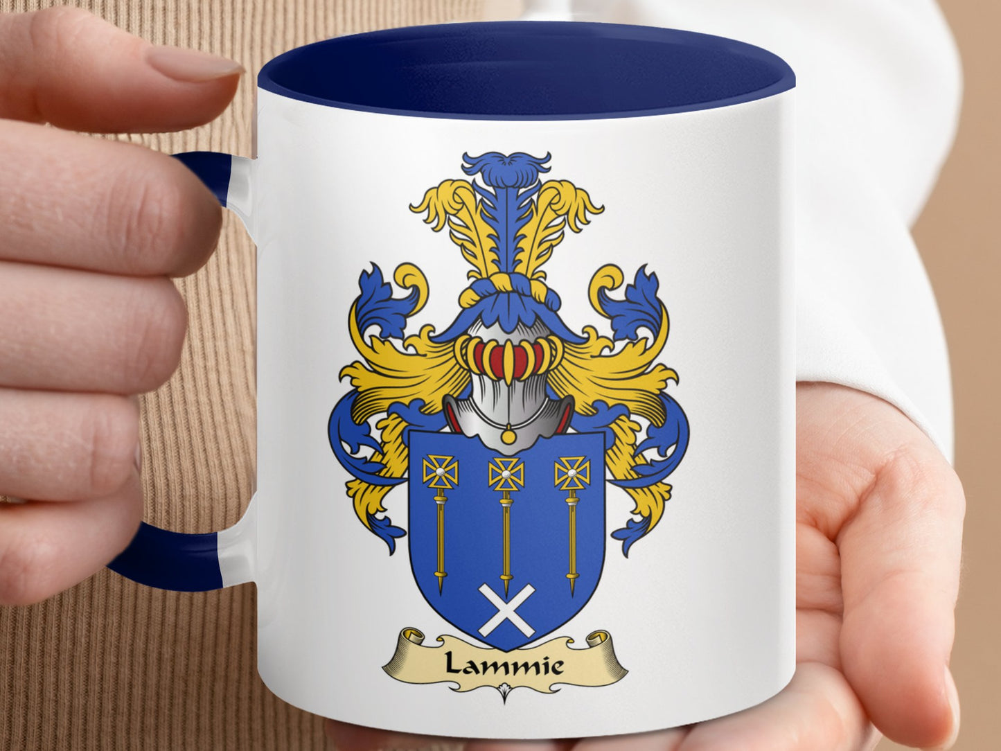 Clan Lammie Scottish Coat of Arms Accent Mug - Living Stone Gifts