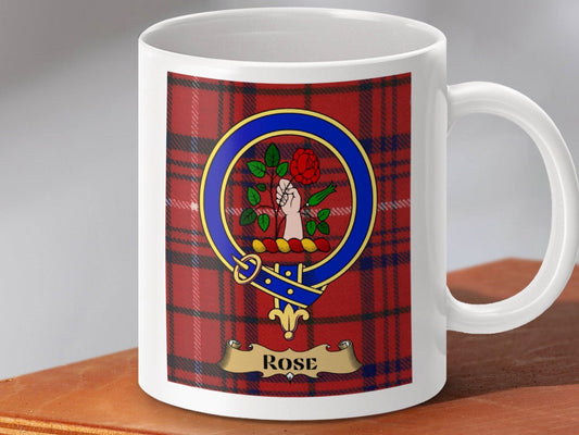 Tartan Rose Emblem Scottish Clan Crest Mug product