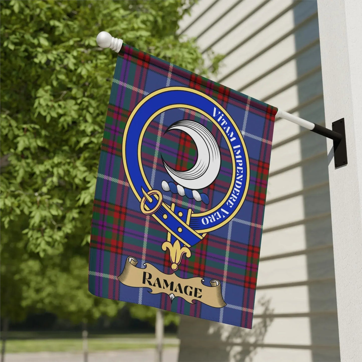 Personalized Scottish Clan Ramage Plaid Flag product