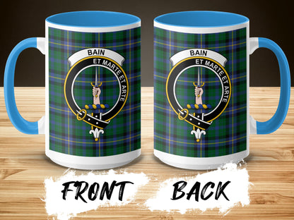 Scottish Clan Bain Et Marte Et Arte Crest Mug - Living Stone Gifts