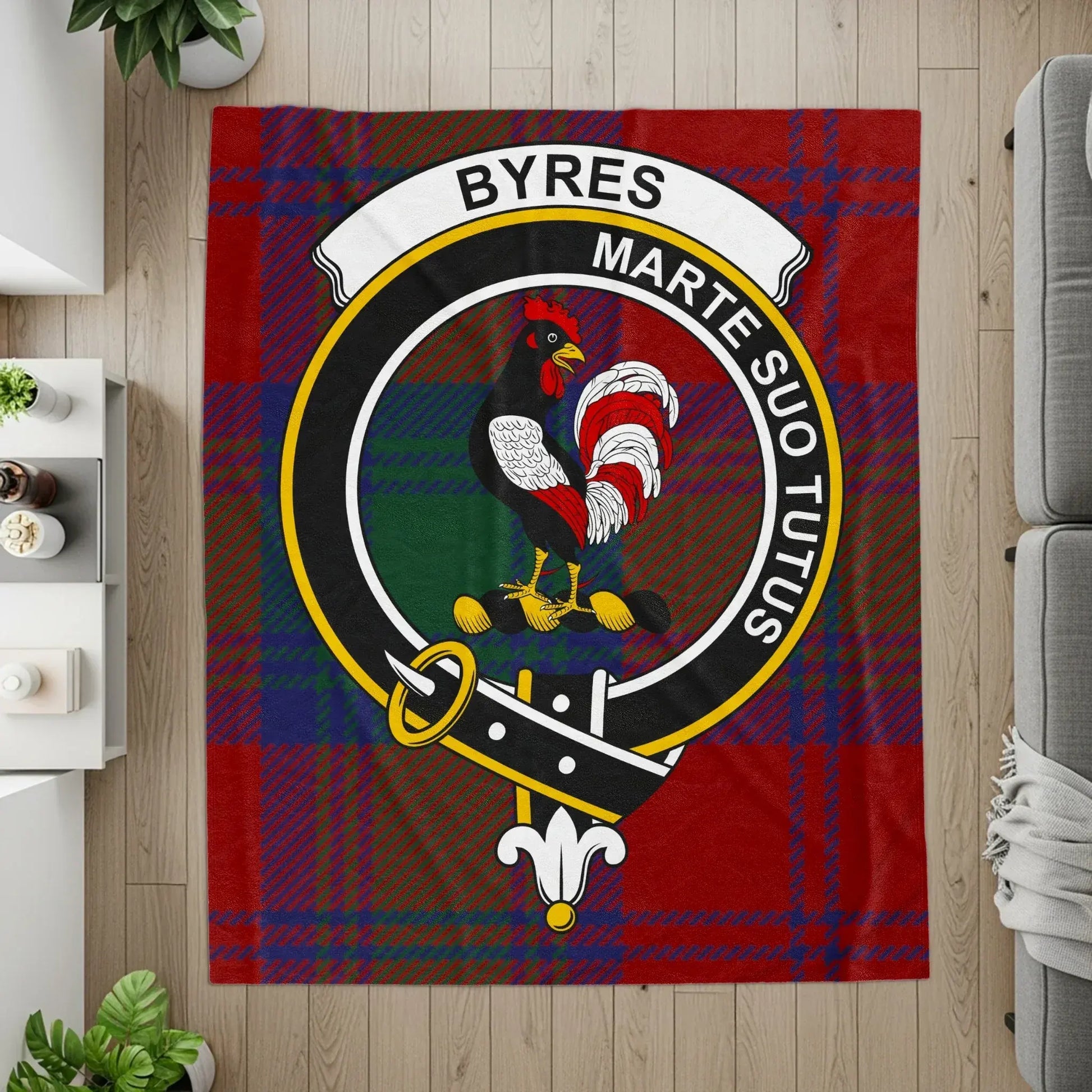 Clan Byres Marte Suo Tutus Tartan Blanket product
