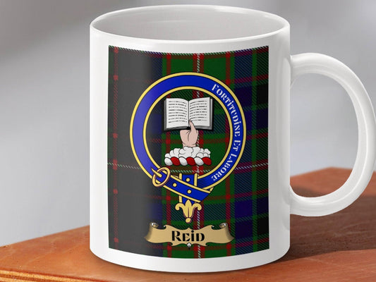 Reid Family Crest Tartan Clan Badge Coffee Mug product