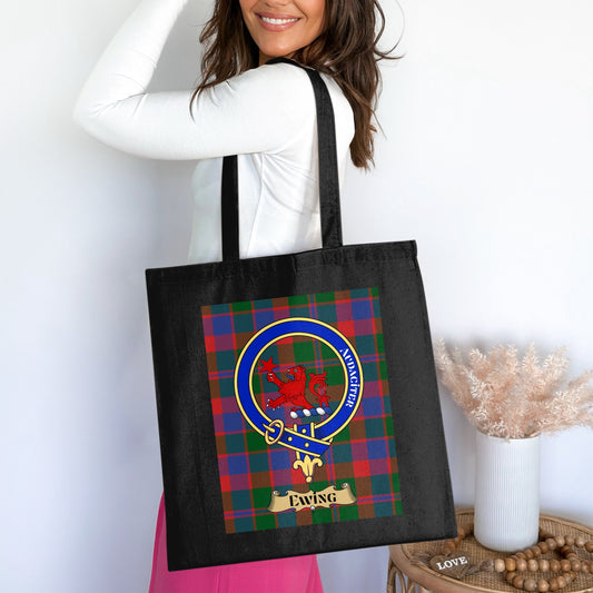 Ewing Clan Scottish Tartan Pattern Tote Bag - Living Stone Gifts