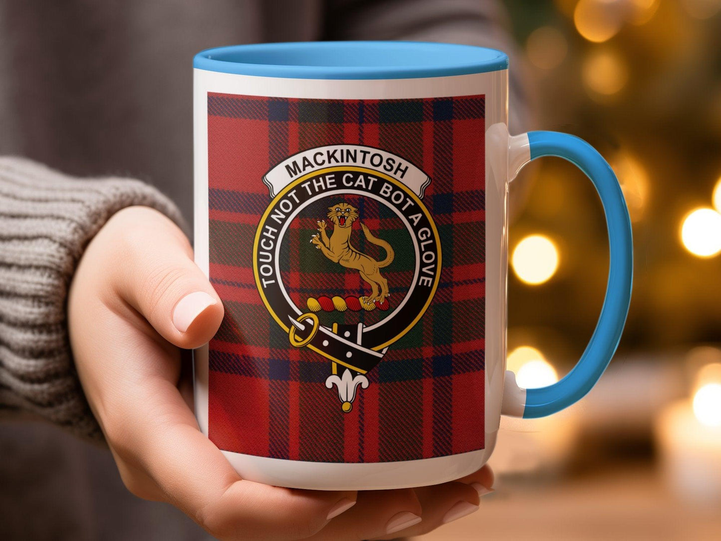 Mackintosh Clan Crest Plaid Design Scottish Tartan Mug - Living Stone Gifts