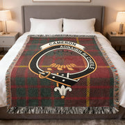 Cameron Clan Scottish Tartan Woven Blanket – 100% Cotton
